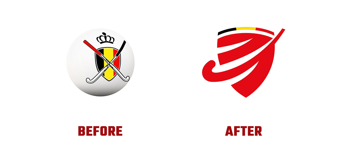 Hockey Belgium比利时曲棍球队旧logo设计图片-球队logo设计公司