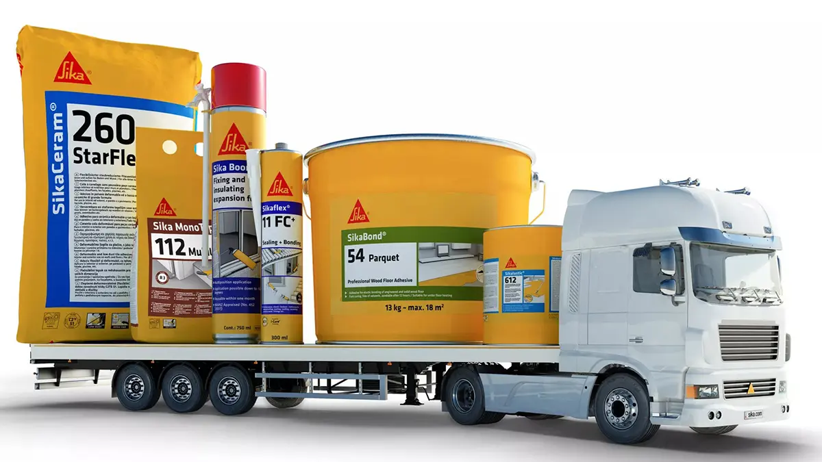 Sika建筑产品标志设计-黄色产品logo设计