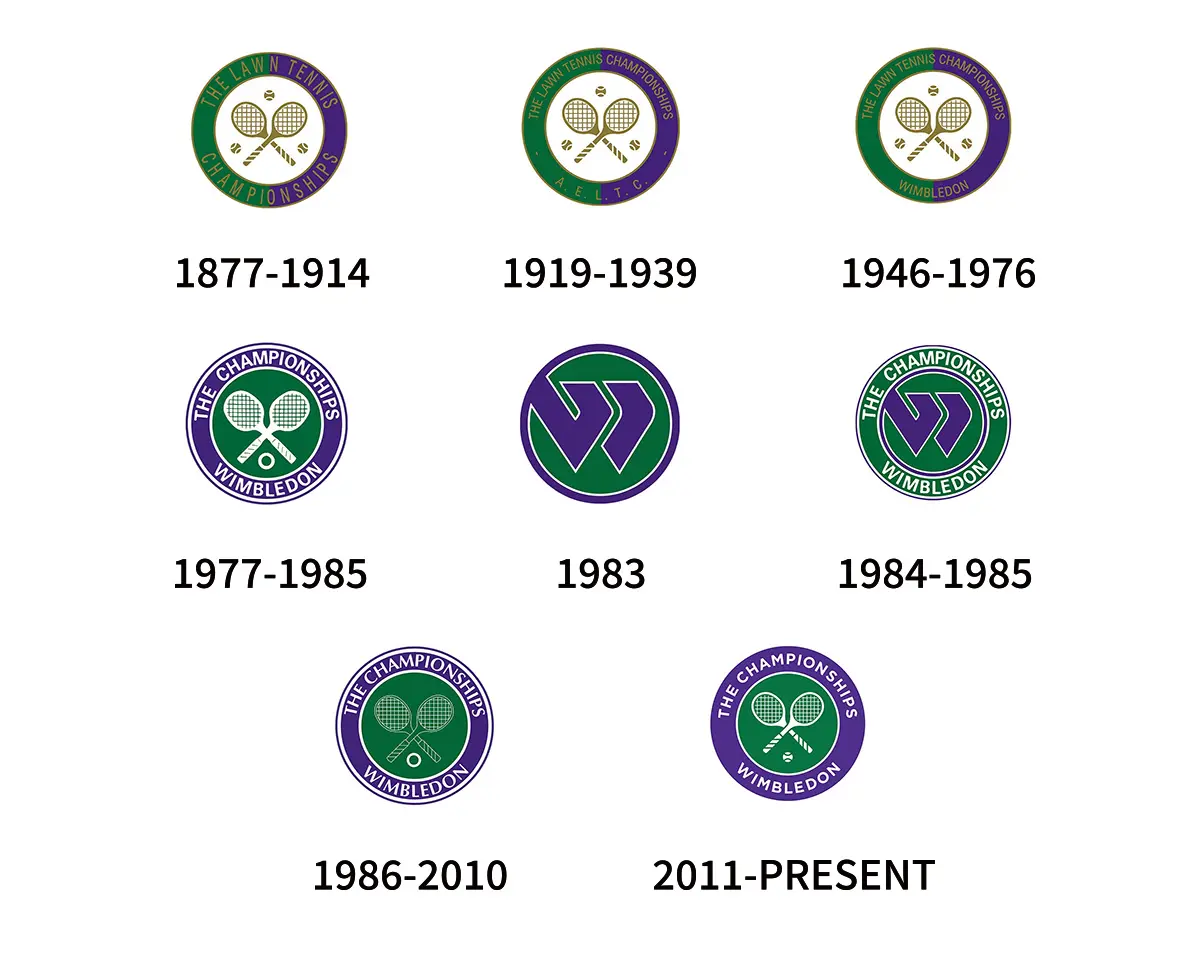 Wimbledon Championships温布尔登网球锦标赛旧logo设计图片-温网标志设计